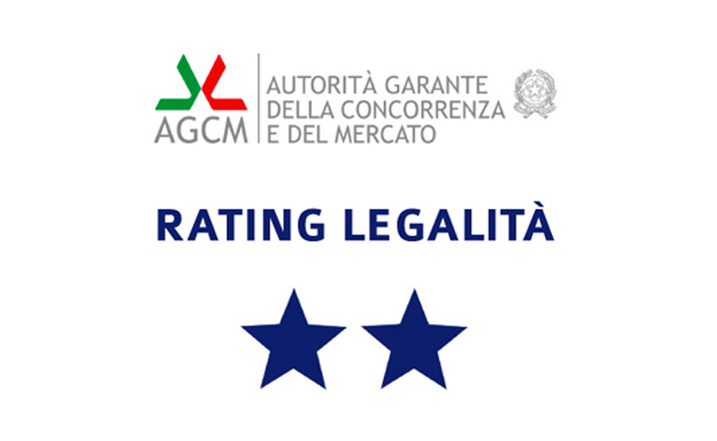 Rating di legalità AGCM a due stelle – Riconoscimento dell'Autorità Garante della Concorrenza e del Mercato